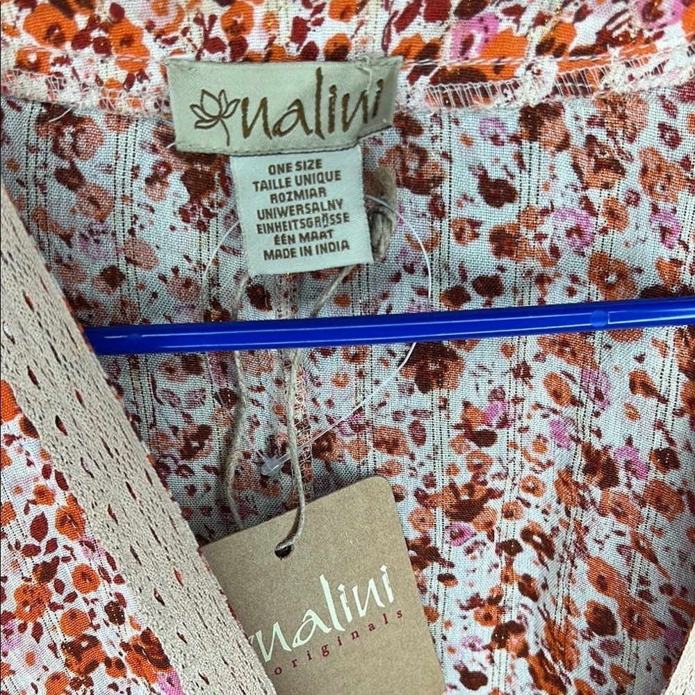 Nalini Floral Tie Front Top With Bell sleeves - Picture 3 of 4